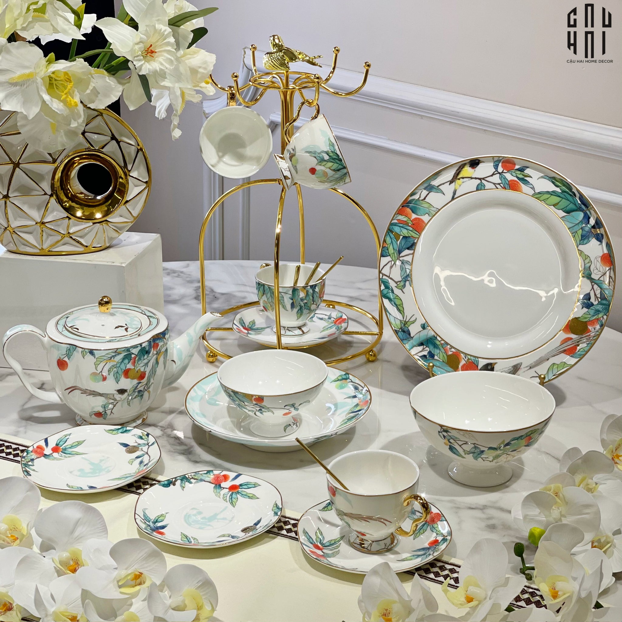 Maison Couture - Set Chén Dĩa 1 Người- Imperial Jardin 4Pcs-CẬU HAI HOME DECOR