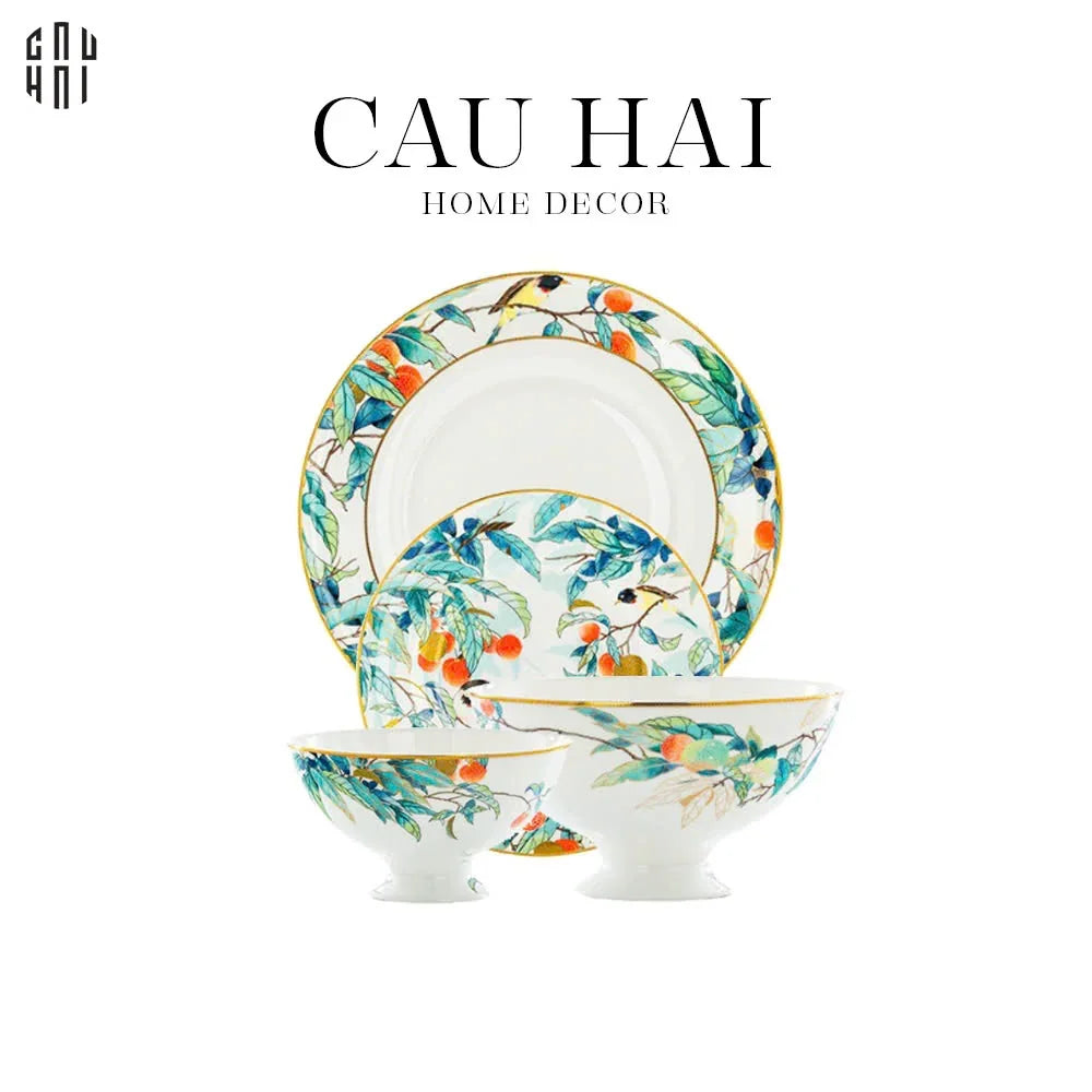Maison Couture - Set Chén Dĩa 1 Người- Imperial Jardin 4Pcs-CẬU HAI HOME DECOR