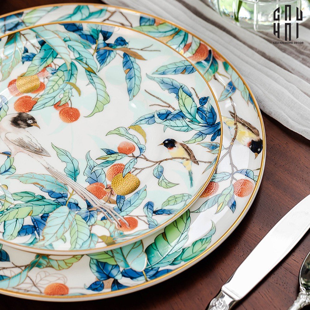 Maison Couture - Set Chén Dĩa 1 Người- Imperial Jardin 4Pcs-CẬU HAI HOME DECOR