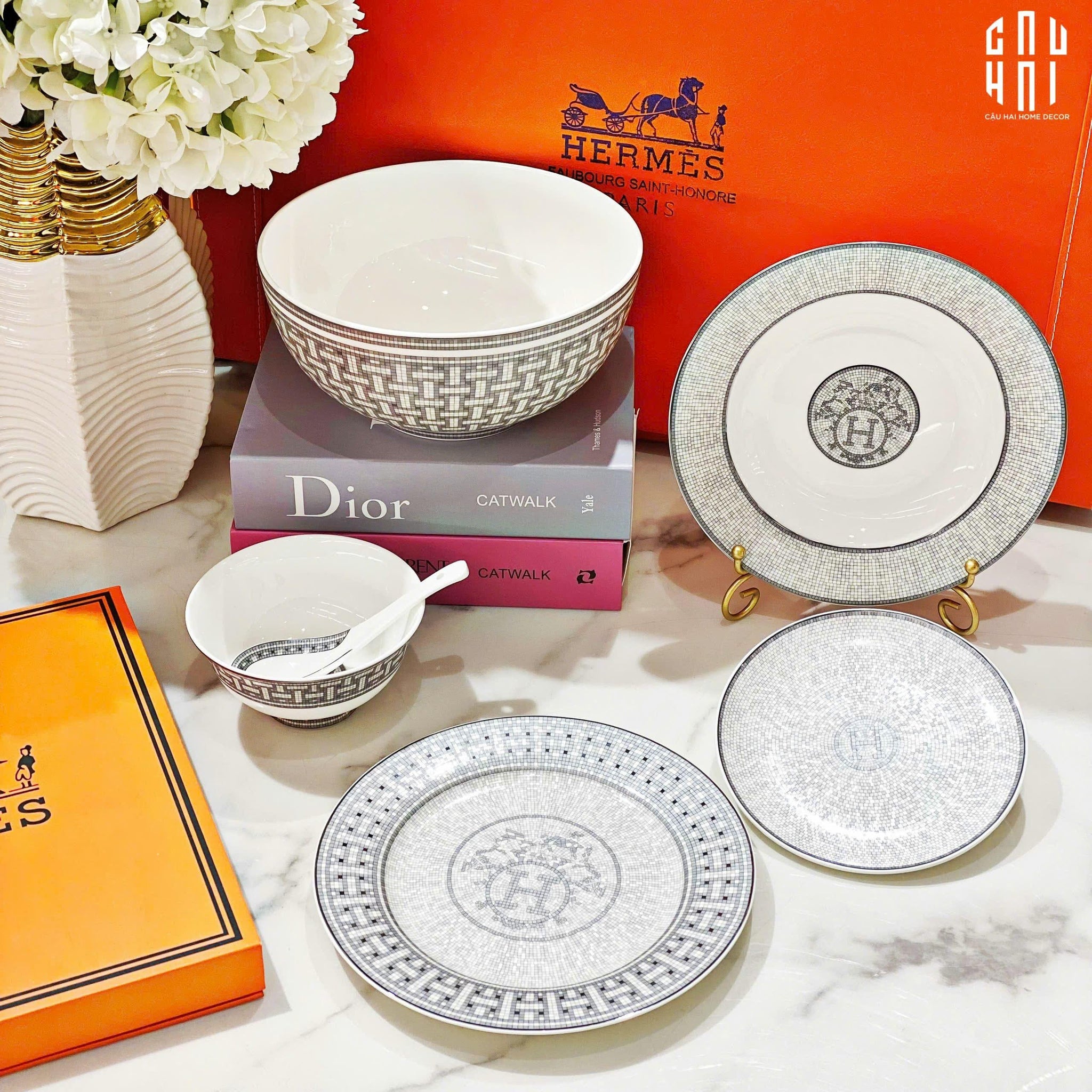Maison Couture - Set Chén Dĩa 1 Người - Le Gris D'Héritage Mosaique H Class 6Pcs-CẬU HAI HOME DECOR