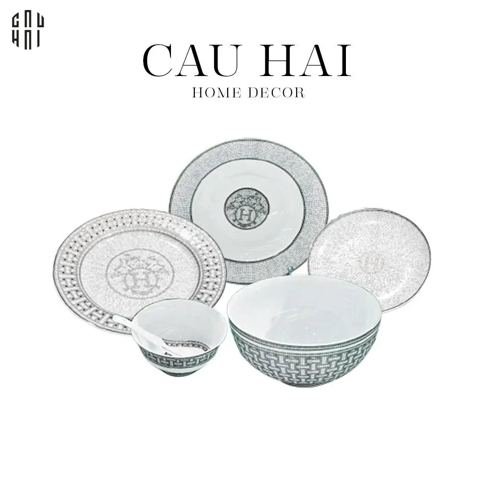 Maison Couture - Set Chén Dĩa 1 Người - Le Gris D'Héritage Mosaique H Class 6Pcs-CẬU HAI HOME DECOR