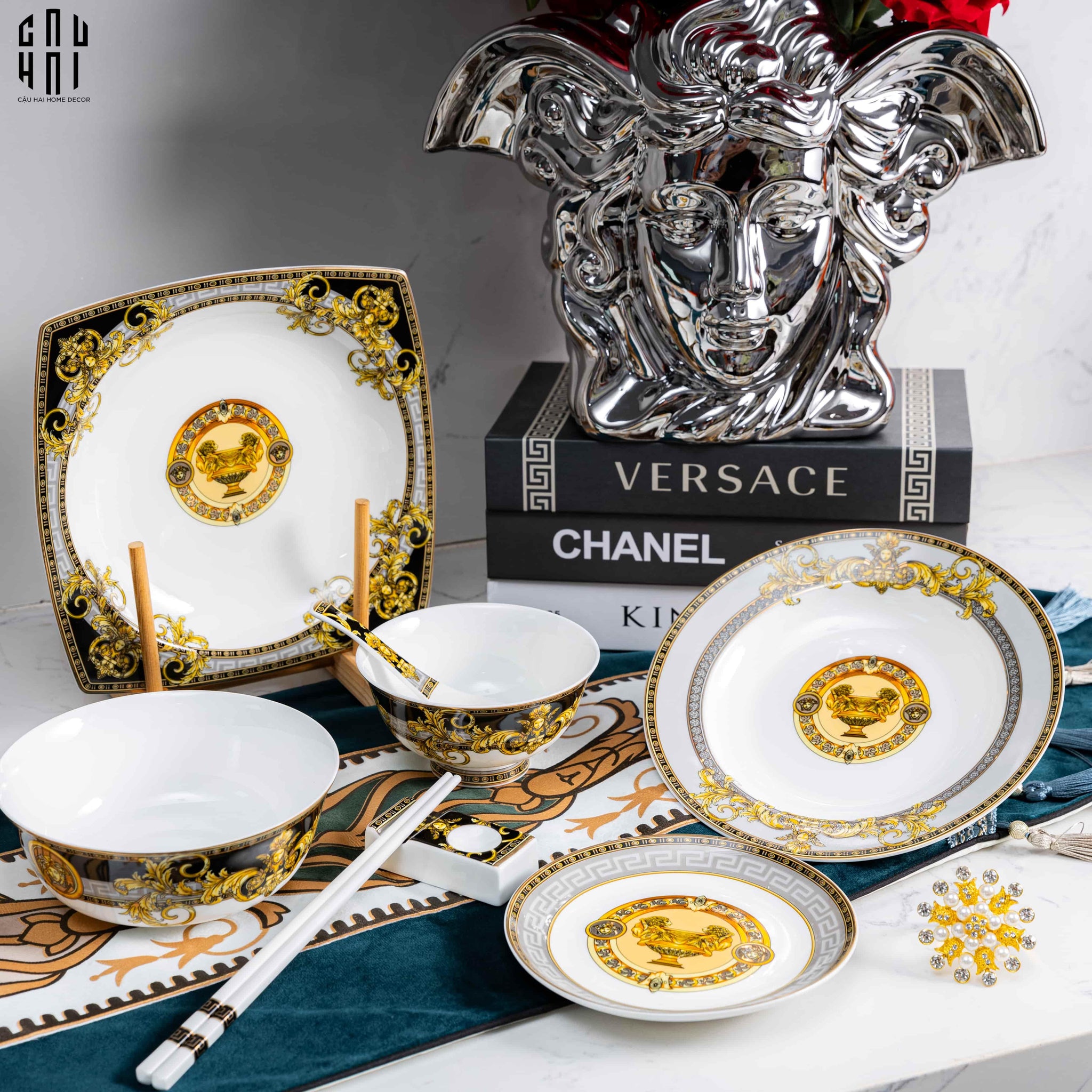 Maison Couture - Set Chén Dĩa 1 Người - Palais De Medusa V Class Dinner Set 8Pcs-CẬU HAI HOME DECOR
