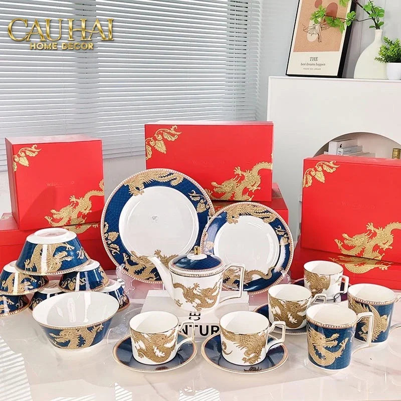 Maison Couture - Set Chén Dĩa Bàn Ăn Long Phụng Eternal Ascendant Tableware Collection-CẬU HAI HOME DECOR