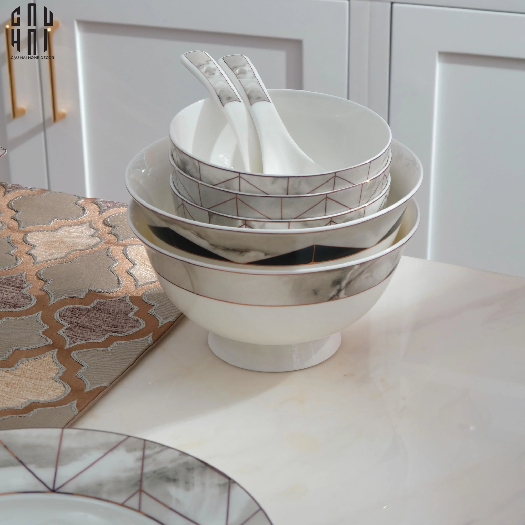 Maison Couture - Set Chén Dĩa Kingston Refined Manner Allure 60Pcs - CẬU HAI HOME DECOR