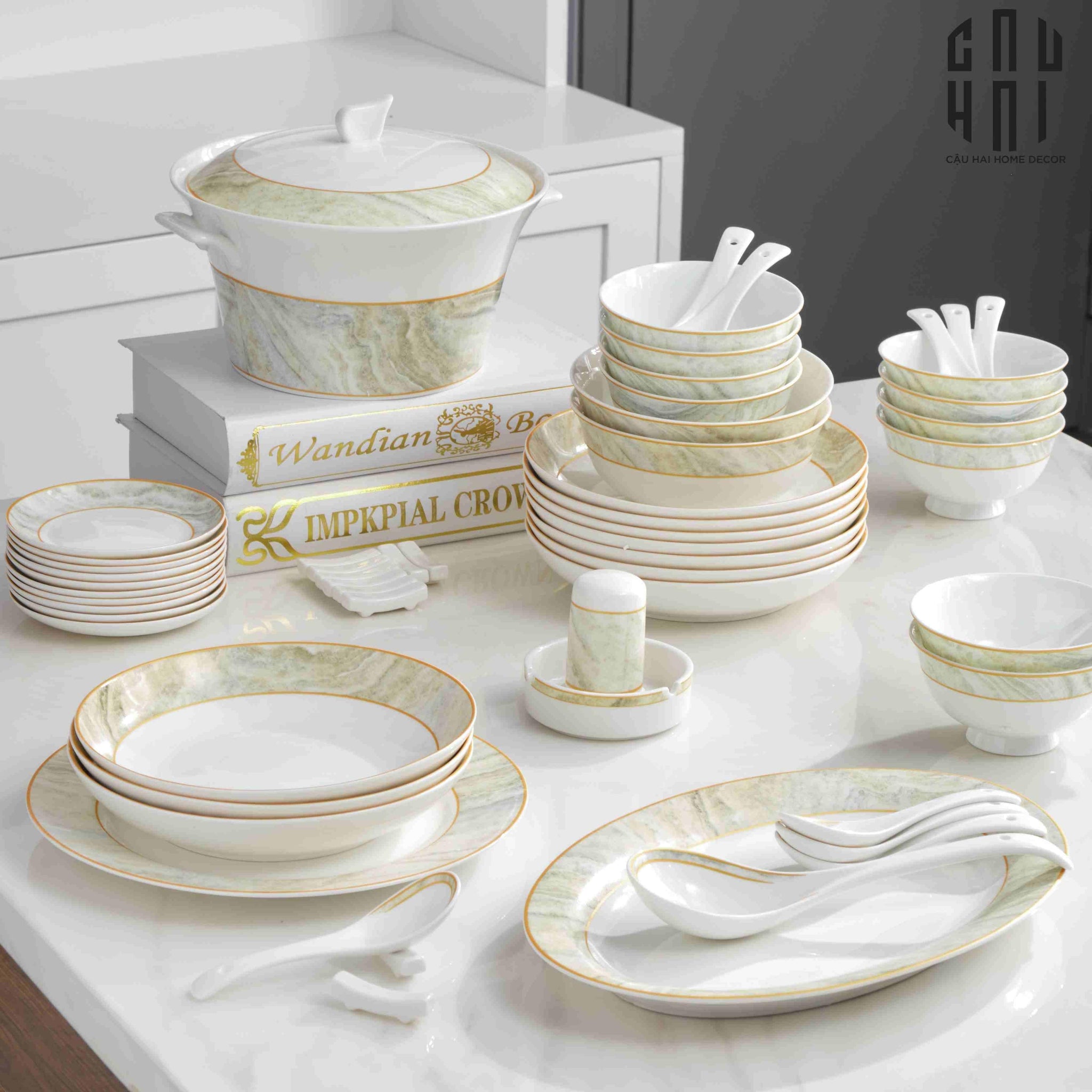 Maison Couture - Set Chén Dĩa La Saturne D'Or 58Pcs - CẬU HAI HOME DECOR