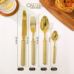 Maison Couture - Set Dao Muỗng Nĩa 4 Món H Class Soleil Pillar Monolith Prestige Dinner Cutlery Set 4pcs-CẬU HAI HOME DECOR