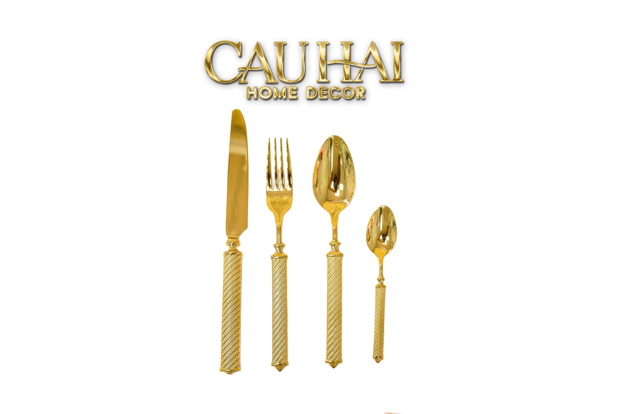 Maison Couture - Set Dao Muỗng Nĩa 4 Món H Class Soleil Pillar Monolith Prestige Dinner Cutlery Set 4pcs-CẬU HAI HOME DECOR