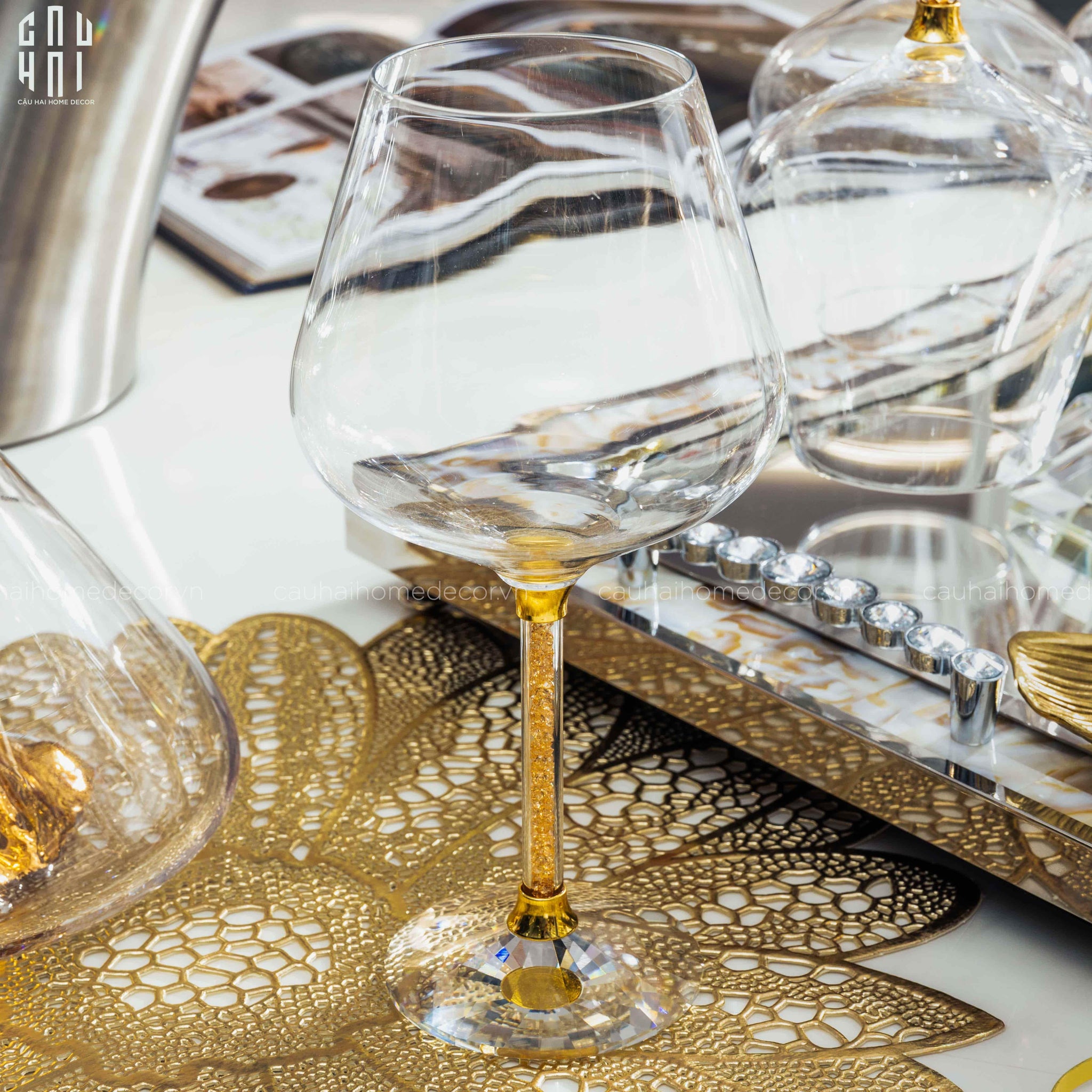 Maison Couture - Set Decanter Pha Lê Hilton Premium 660Ml-CẬU HAI HOME DECOR