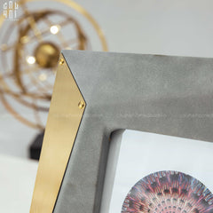 Maison Couture - Set Khung Ảnh Da Gray Christian Diamant Facetté Lux Python Frame-CẬU HAI HOME DECOR