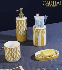 Maison Couture - Set Nhà Tắm 5 Món "Dây Cương Kỵ Sĩ H Class Tressé Harnais Équestre Bathroom Vanities-CẬU HAI HOME DECOR