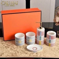 Maison Couture - Set Nhà Tắm 5 Món "Dây Cương Kỵ Sĩ H Class Tressé Harnais Équestre Bathroom Vanities-CẬU HAI HOME DECOR