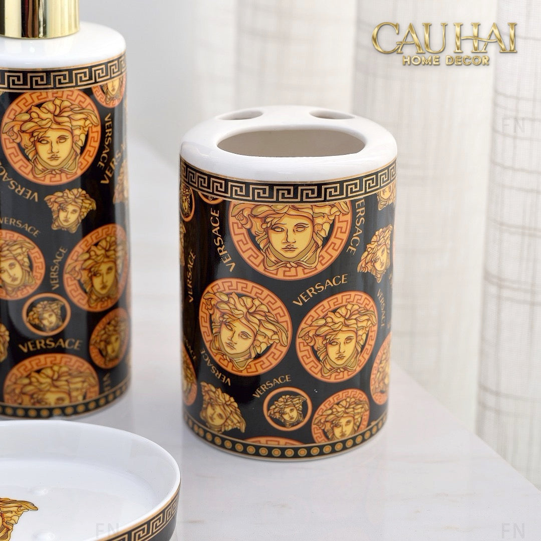 Maison Couture - Set Nhà Tắm 5 Món Multi Monogram Medusa Bathroom Vanity 5pcs-Set nhà tắm bathroom vanities-CẬU HAI HOME DECOR