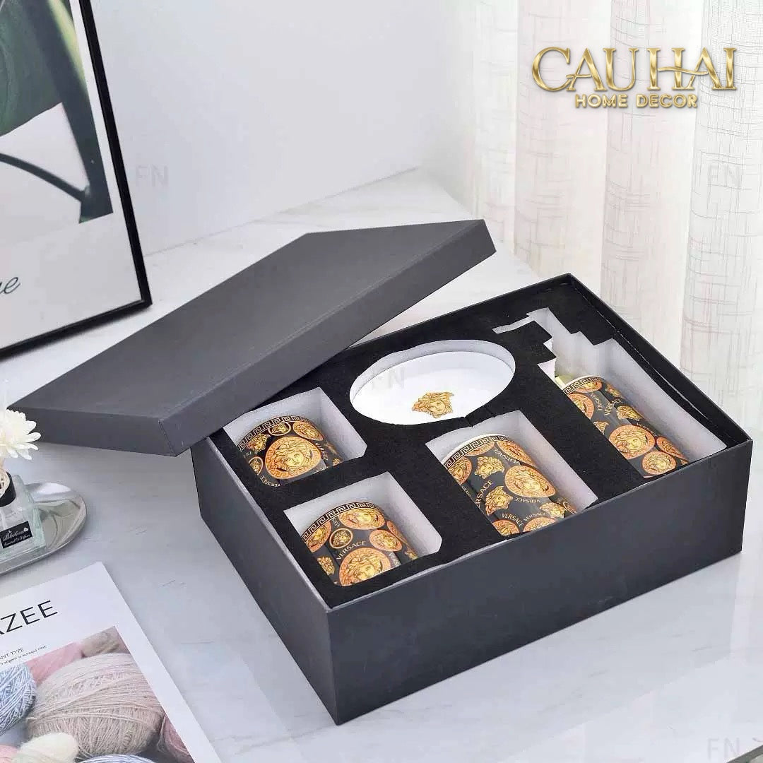 Maison Couture - Set Nhà Tắm 5 Món Multi Monogram Medusa Bathroom Vanity 5pcs-Set nhà tắm bathroom vanities-CẬU HAI HOME DECOR