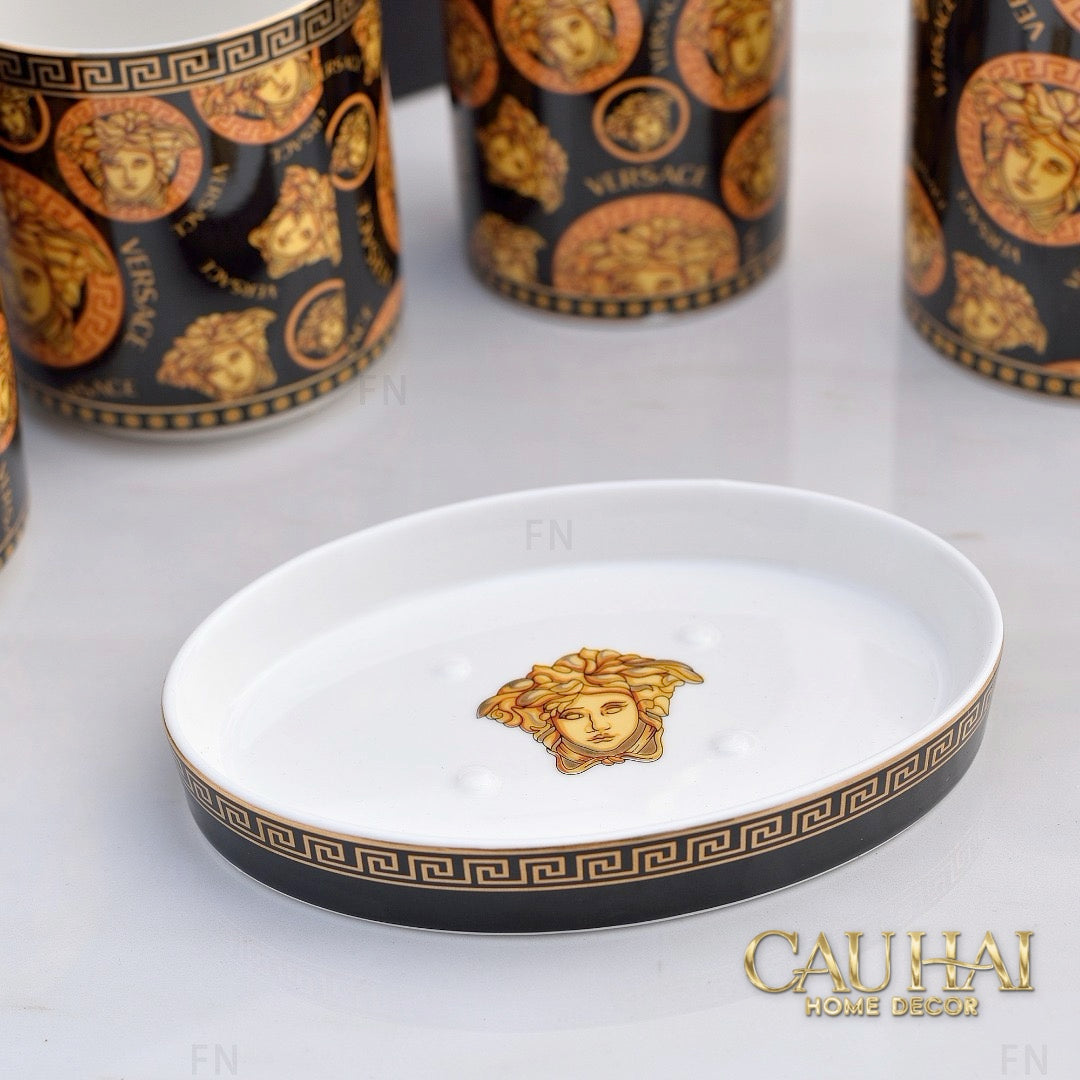 Maison Couture - Set Nhà Tắm 5 Món Multi Monogram Medusa Bathroom Vanity 5pcs-Set nhà tắm bathroom vanities-CẬU HAI HOME DECOR