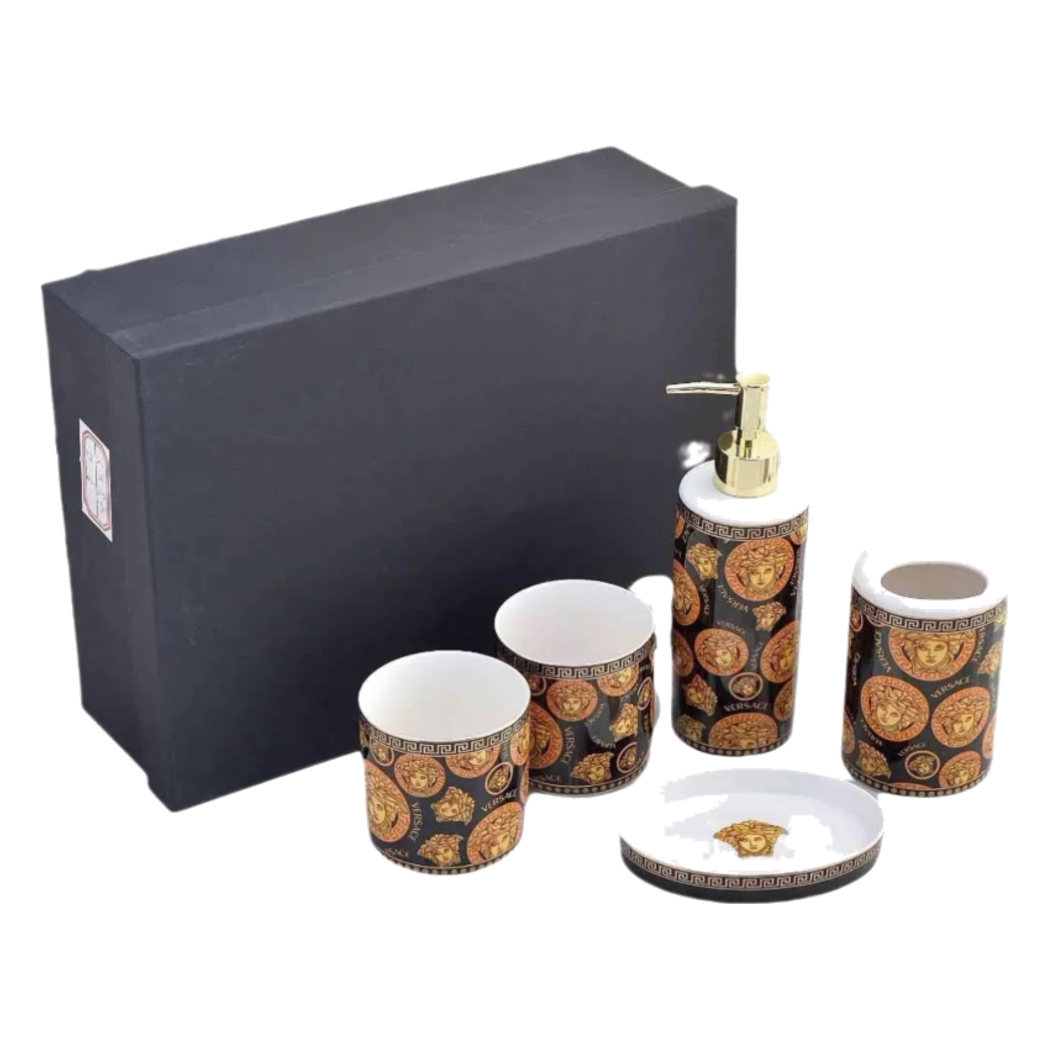 Maison Couture - Set Nhà Tắm 5 Món Multi Monogram Medusa Bathroom Vanity 5pcs-Set nhà tắm bathroom vanities-CẬU HAI HOME DECOR