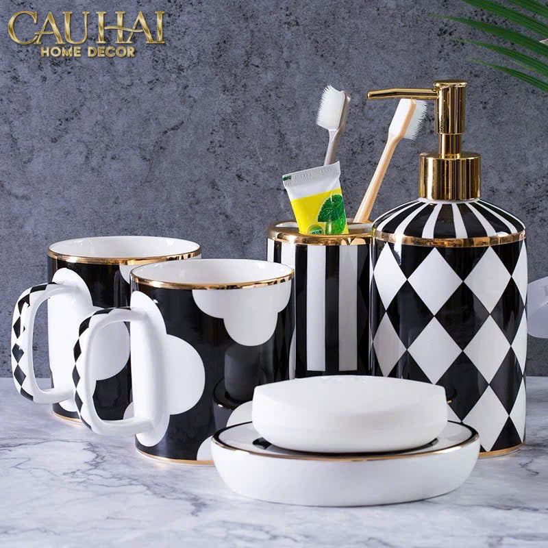 Maison Couture - Set Nhà Tắm Château Clover Signature - L’Atelier Rayé Bathroom Vanity 5pcs - CẬU HAI HOME DECOR