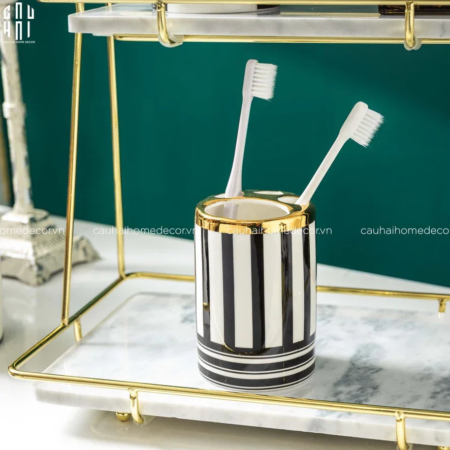 Maison Couture - Set Nhà Tắm Château Clover Signature - L’Atelier Rayé Bathroom Vanity 5pcs-Set nhà tắm bathroom vanities-Đối tác tại Trung Quốc theo từng đơn đặt hàng-CẬU HAI HOME DECOR