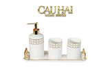 Maison Couture - Set Nhà Tắm D.O Blanc D'Ivoir Cannage Minimal Bathroom Vanity 4Pcs-Set nhà tắm bathroom vanities-CẬU HAI HOME DECOR