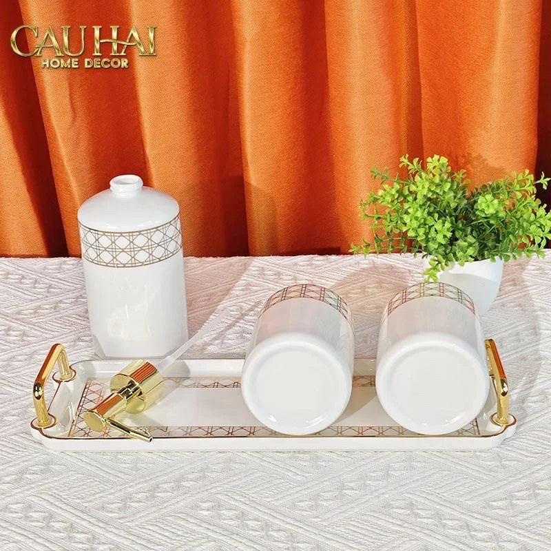 Maison Couture - Set Nhà Tắm D.O Blanc D'Ivoir Cannage Minimal Bathroom Vanity 4Pcs-Set nhà tắm bathroom vanities-Đối tác tại Trung Quốc theo từng đơn đặt hàng-CẬU HAI HOME DECOR