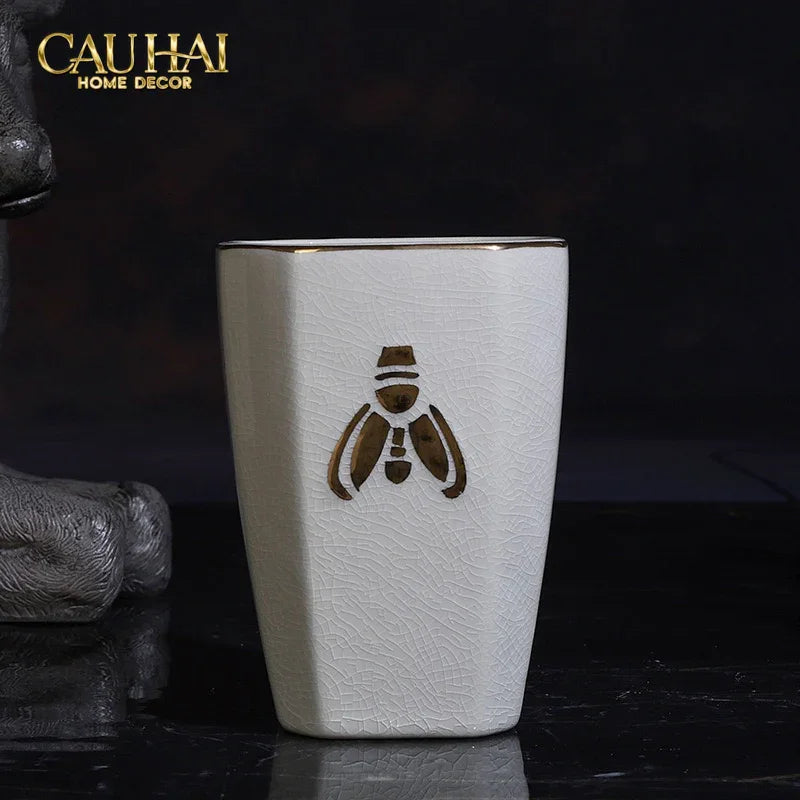 Maison Couture - Set Nhà Tắm G Class Élégance Miel Doré – Golden Queen Bee 5Pcs-CẬU HAI HOME DECOR