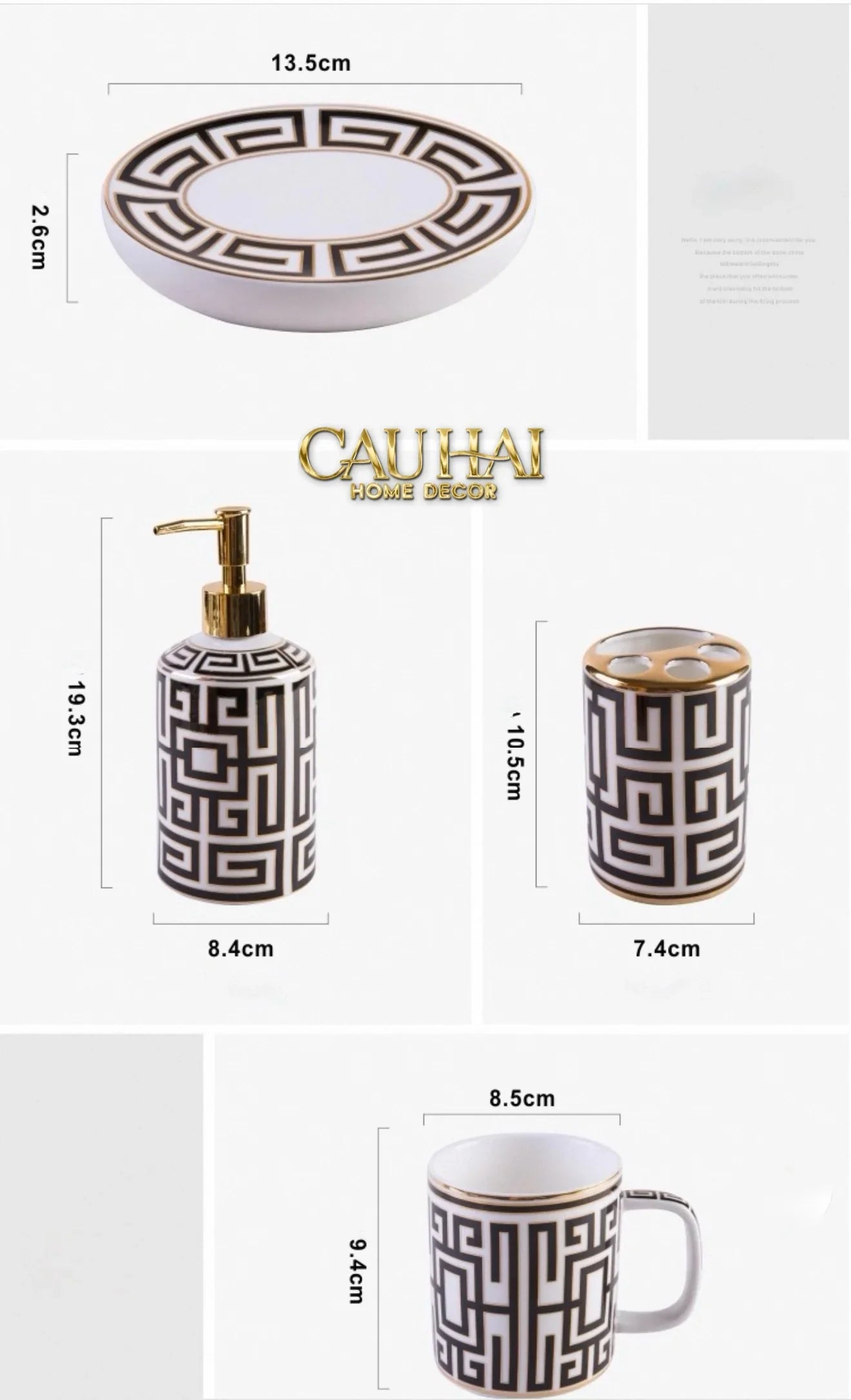 Maison Couture - Set Nhà Tắm GVC Class Symmetry Code · Intellectual Chic Bathroom Vanity 5Pcs-CẬU HAI HOME DECOR