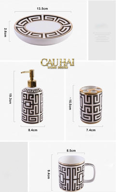 Maison Couture - Set Nhà Tắm GVC Class Symmetry Code · Intellectual Chic Bathroom Vanity 5Pcs-CẬU HAI HOME DECOR