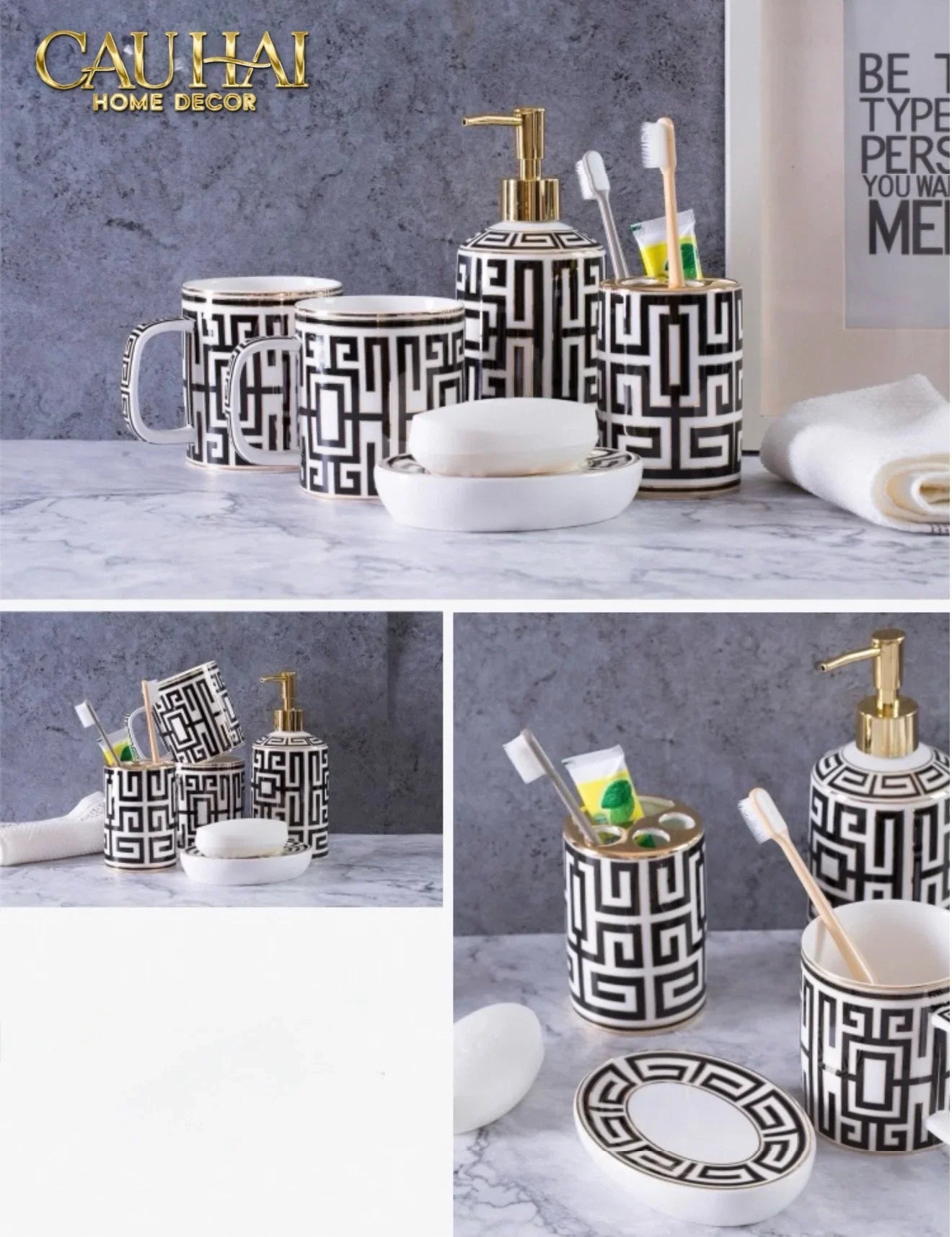 Maison Couture - Set Nhà Tắm GVC Class Symmetry Code · Intellectual Chic Bathroom Vanity 5Pcs-CẬU HAI HOME DECOR