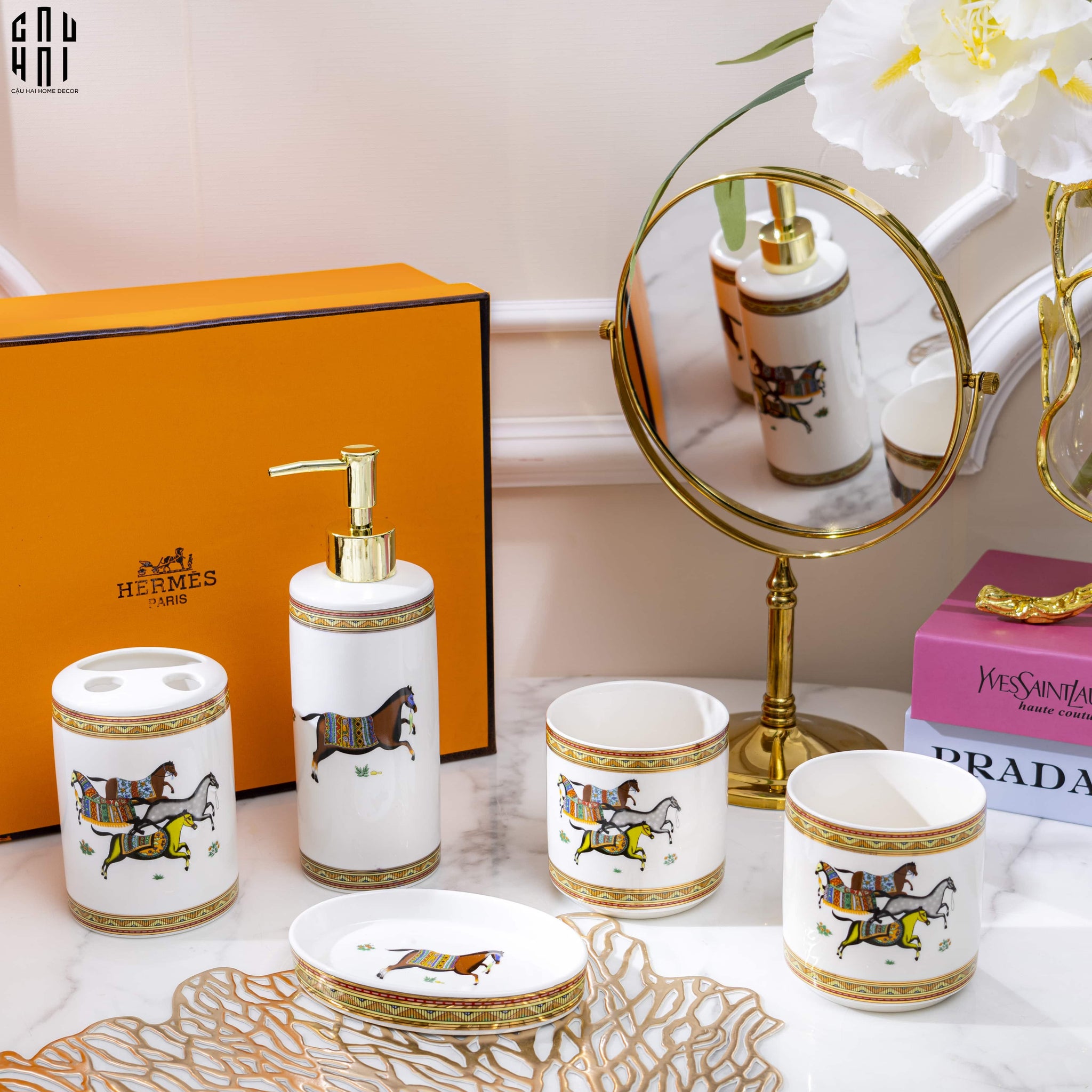 Maison Couture - Set Nhà Tắm H Class Oriental Héritage Cheval Premium 5Pcs Bathroom Vanities-CẬU HAI HOME DECOR