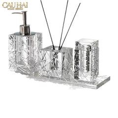 Maison Couture - Set Nhà Tắm Pha Lê Lumière Cristalleries Bathroom Vanity Set - Cannage Facetté Set 4pcs-Set nhà tắm bathroom vanities-CẬU HAI HOME DECOR