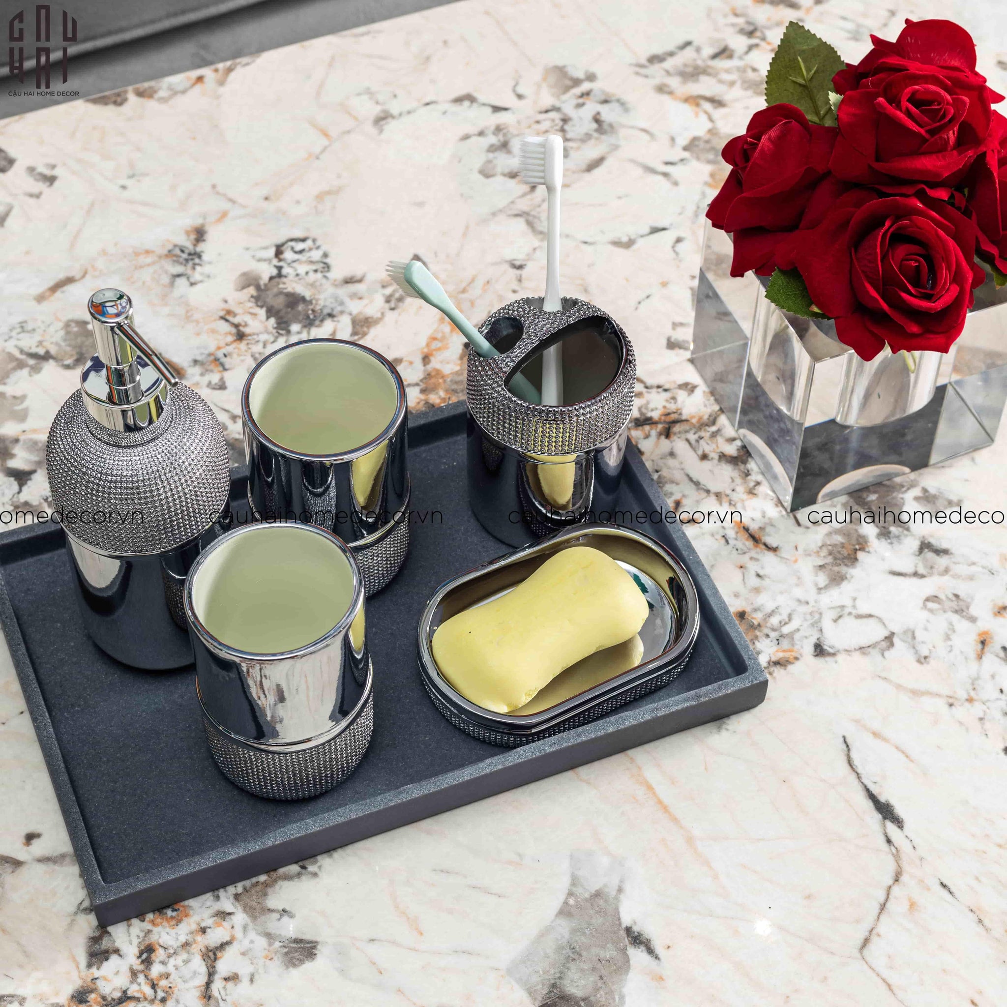 Maison Couture - Set Nhà Tắm Platinum Premium Bathroom Set - CẬU HAI HOME DECOR