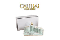 Maison Couture - Set nhà tắm PRD 6 Món PRD Class - Vienna Green Bathroom Vanities Porcelain Trays 6pcs-CẬU HAI HOME DECOR