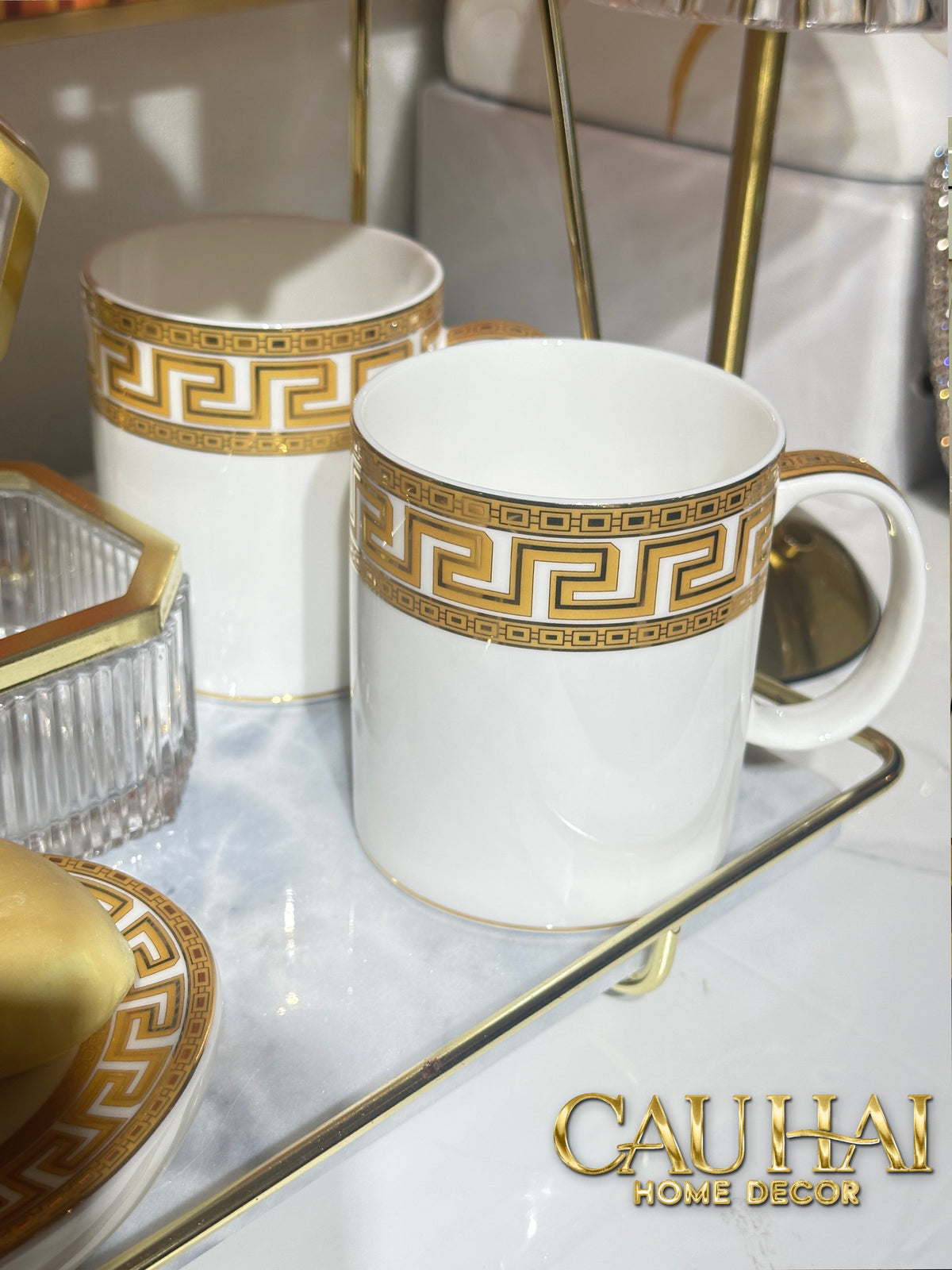 Maison Couture - Set Nhà Tắm V Class Medusa Golden Greek Key Bathroom Vanity 5Pcs-Set nhà tắm bathroom vanities-Đối tác tại Trung Quốc theo từng đơn đặt hàng-CẬU HAI HOME DECOR
