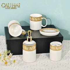 Maison Couture - Set Nhà Tắm V Class Medusa Scala Del Palazzo . 5Pcs Bathroom Vanities-PHỤ KIỆN NHÀ TẮM-CẬU HAI HOME DECOR