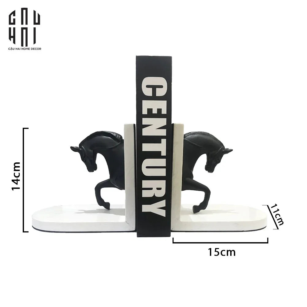 Maison Couture - Set Tượng Chặn Sách Troy Marble Stone Bookend 14x15-CẬU HAI HOME DECOR