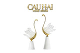 Maison Couture - Set Tượng Đôi Thiên Nga Cygne au Port Altier Royales Cristalleries 37/42-TƯỢNG TRANG TRÍ-CẬU HAI HOME DECOR