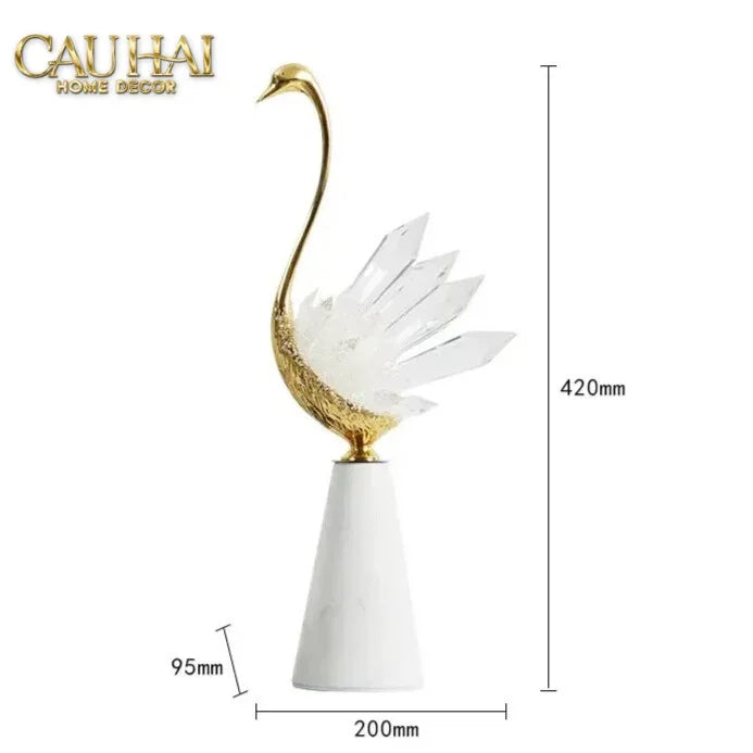Maison Couture - Set Tượng Đôi Thiên Nga Cygne au Port Altier Royales Cristalleries 37/42-CẬU HAI HOME DECOR