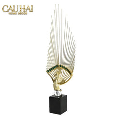 Maison Couture - Set Tượng Khổng Tước Éventail de l’Empereur Plumage de Paon H66-CẬU HAI HOME DECOR