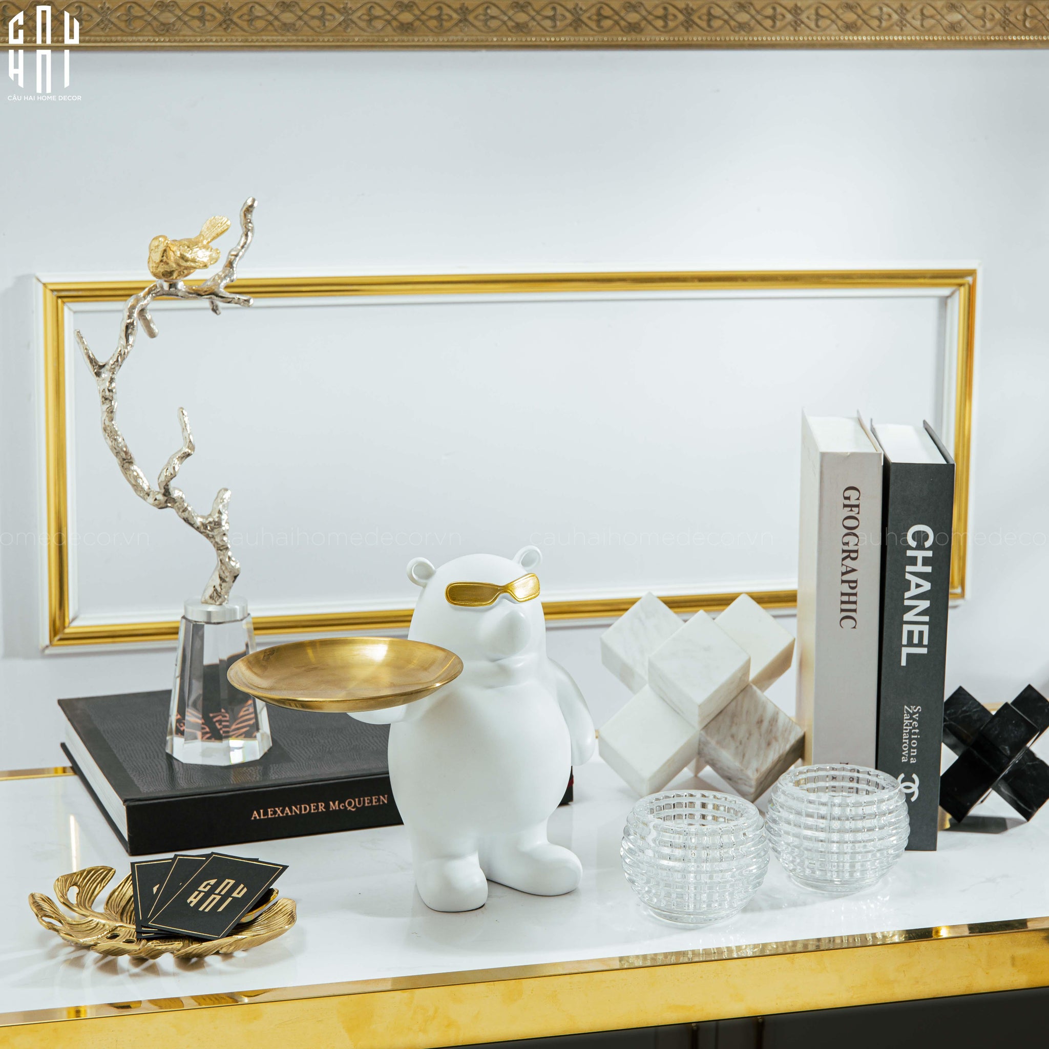 Maison Couture - Set Tượng Marble Cross Reflection - Ss25-CẬU HAI HOME DECOR