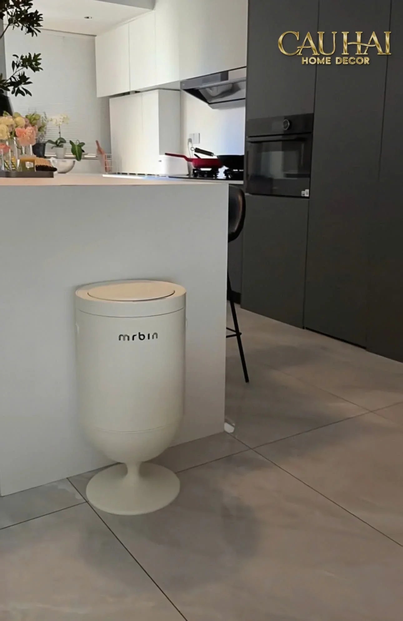 Maison Couture - Thùng Rác Cảm Biến Premium Blanc Coupe de Mr Bin 20L - Auto Lid D32 H61-CẬU HAI HOME DECOR