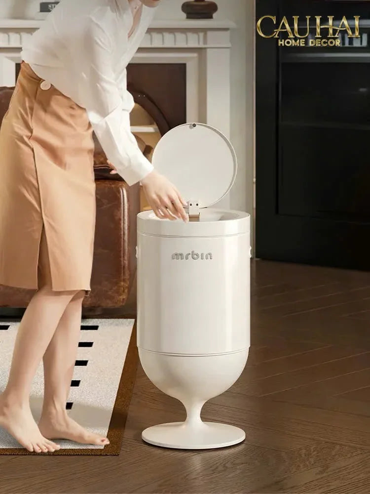 Maison Couture - Thùng Rác Cảm Biến Premium Blanc Coupe de Mr Bin 20L - Auto Lid D32 H61-CẬU HAI HOME DECOR