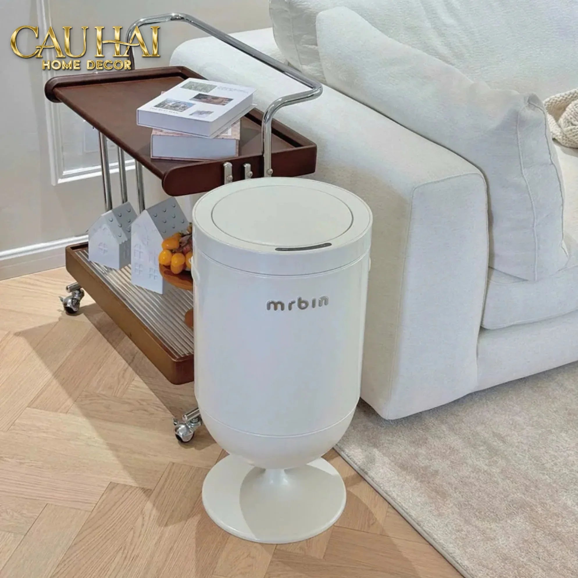 Maison Couture - Thùng Rác Cảm Biến Premium Blanc Coupe de Mr Bin 20L - Auto Lid D32 H61-CẬU HAI HOME DECOR