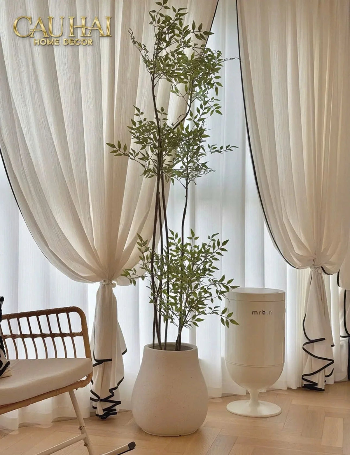 Maison Couture - Thùng Rác Cảm Biến Premium Blanc Coupe de Mr Bin 20L - Auto Lid-Thùng Rác-Đối tác tại Trung Quốc theo từng đơn đặt hàng-CẬU HAI HOME DECOR