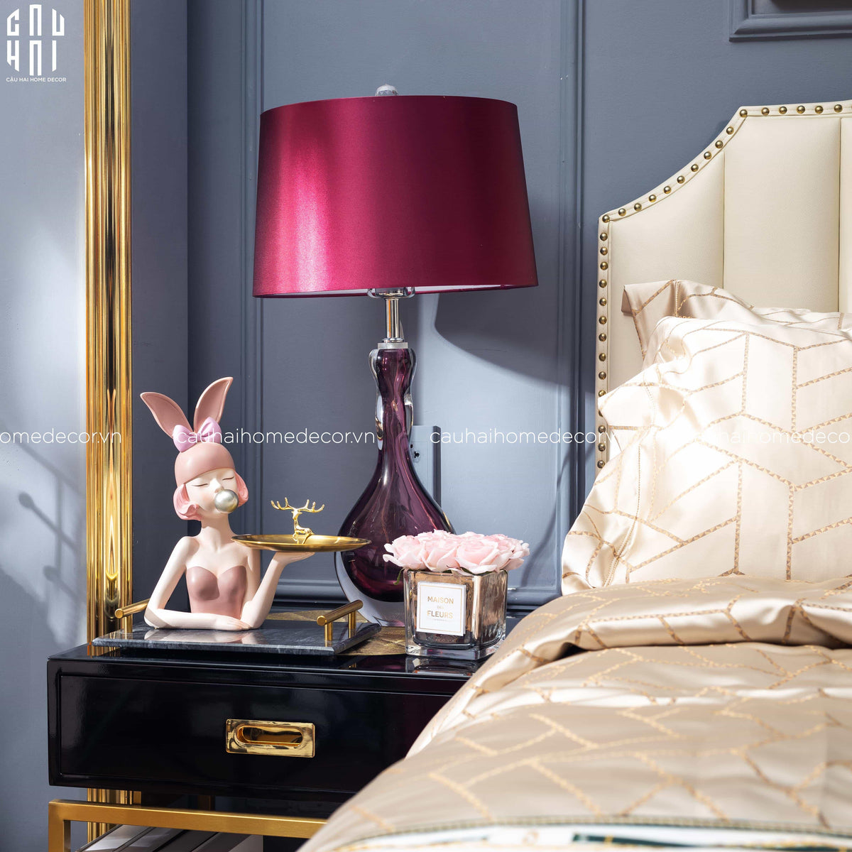 Maison Couture - Tủ Đầu Giường Cao Cấp Alure Premium 2K 48x55x60-TƯỢNG TRANG TRÍ-CẬU HAI HOME DECOR