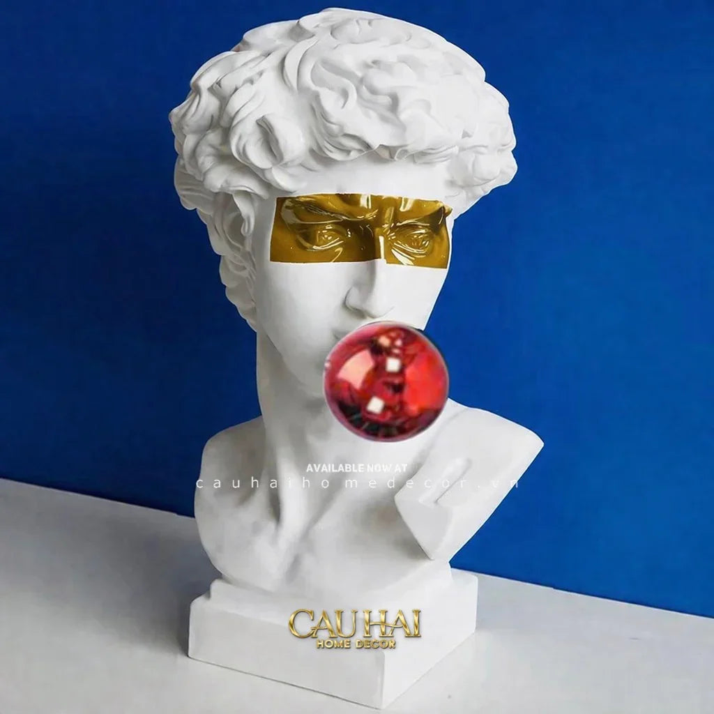 Maison Couture - Tượng Bán Thân David Alta Santoria Masqué Red Bubble H30-CẬU HAI HOME DECOR