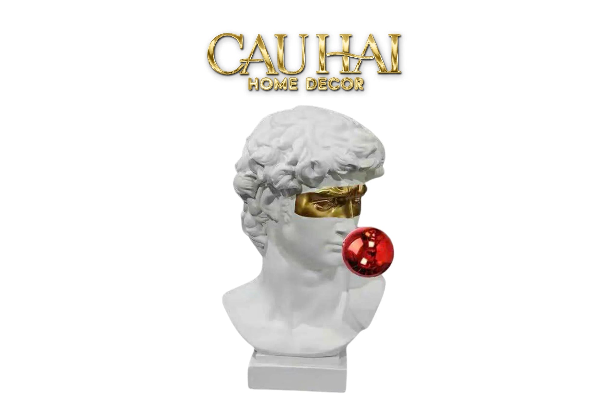 Maison Couture - Tượng Bán Thân David Alta Santoria Masqué Red Bubble H30-CẬU HAI HOME DECOR