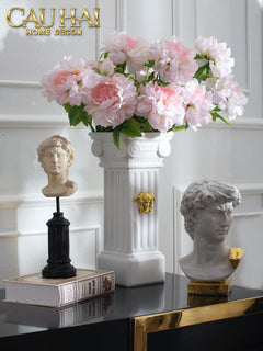 Maison Couture - Tượng Bình Hoa Cột La Mã Mythology Ionic Medusa Roman Column H43-CẬU HAI HOME DECOR