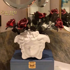 Maison Couture - Tượng Bình Hoa Medusa V Class Vase - Blue / Blanc-CẬU HAI HOME DECOR