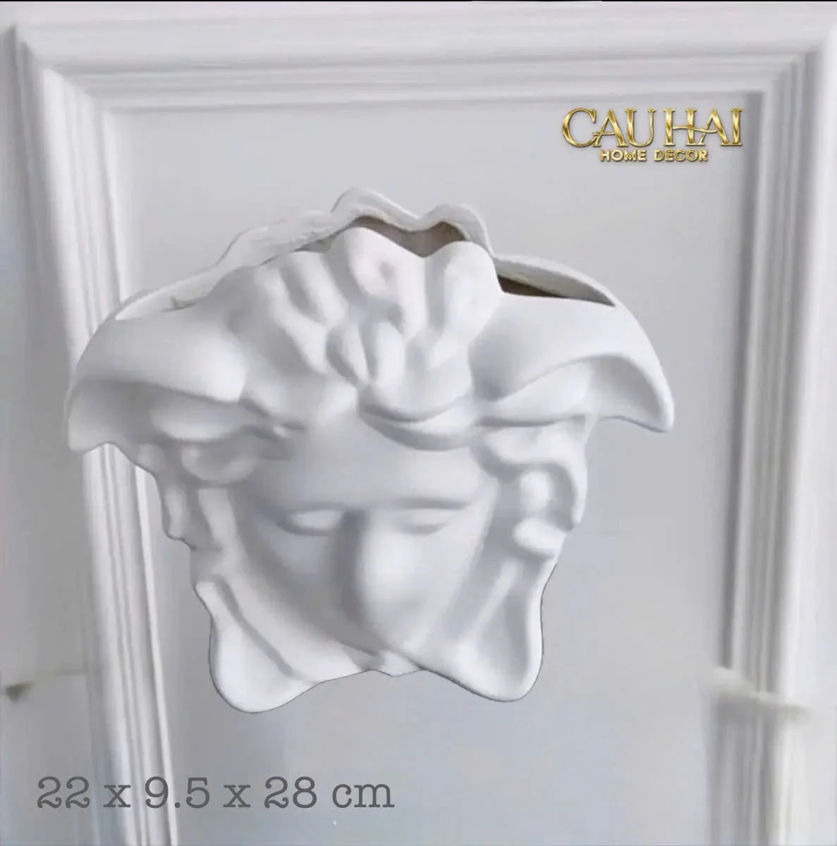 Maison Couture - Tượng Bình Hoa Medusa V Class Vase - Blue / Blanc-CẬU HAI HOME DECOR