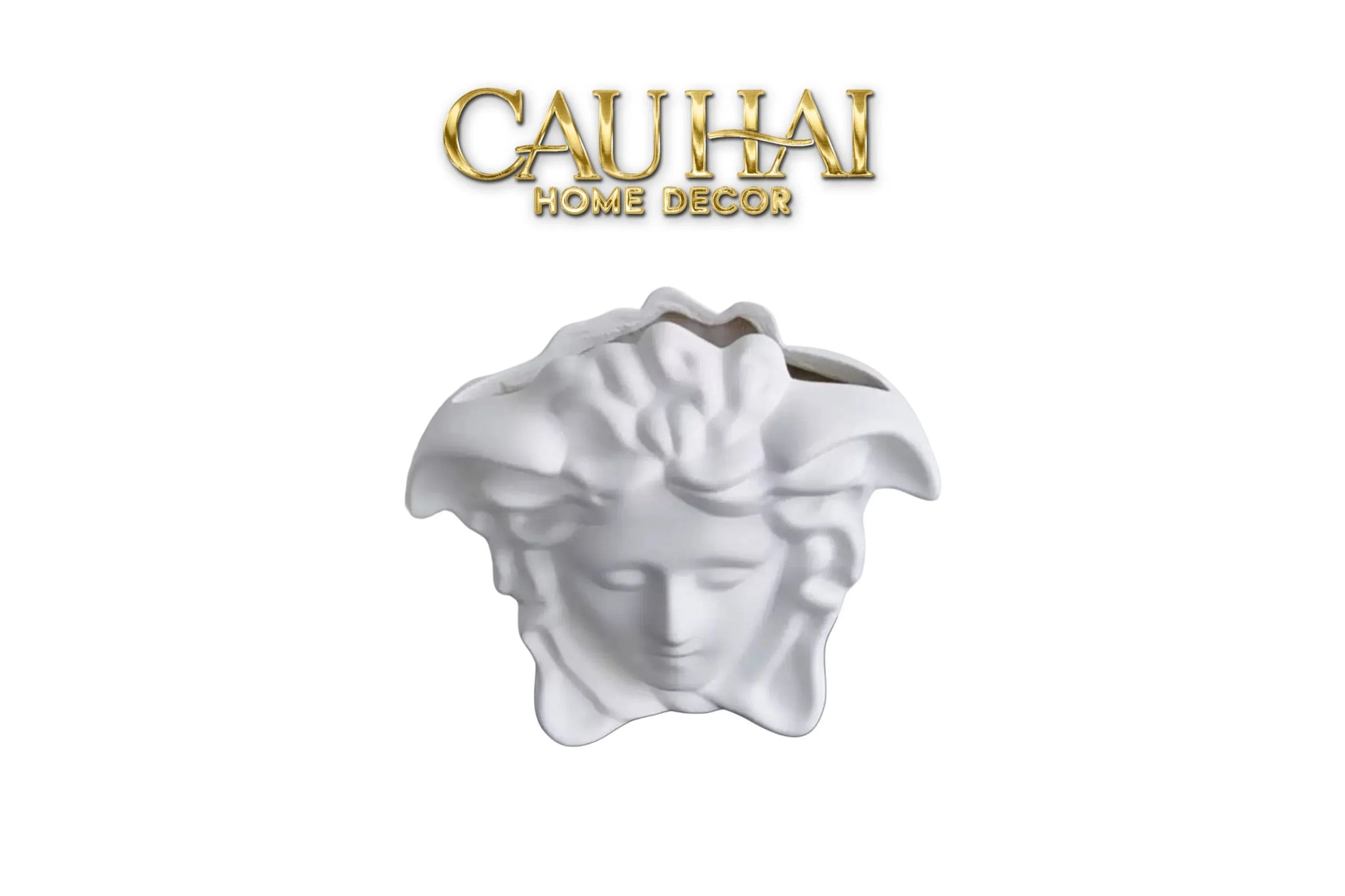 Maison Couture - Tượng Bình Hoa Medusa V Class Vase - Blue / Blanc-CẬU HAI HOME DECOR