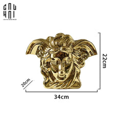 Maison Couture - Tượng Bình Hoa V Class Golden Goddess Medusa Fascination 20x34x22-CẬU HAI HOME DECOR